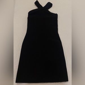 Black, ribbed, Aritzia halter neck dress NWOT